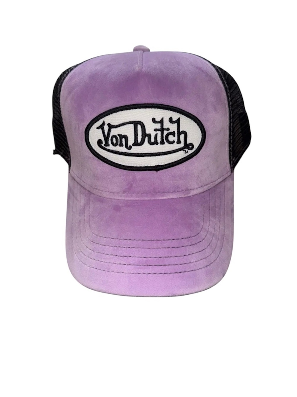 Von Dutch Lavender Purple Velvet Trucker Hat